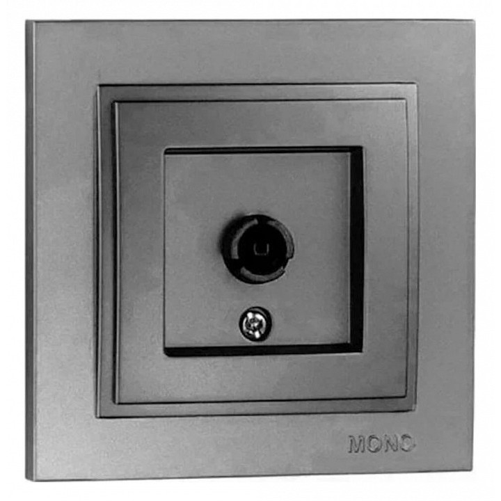 Розетка TV концевая с экраном Mono Electric Despina антрацит 102-242405-138 в Санкт-Петербурге