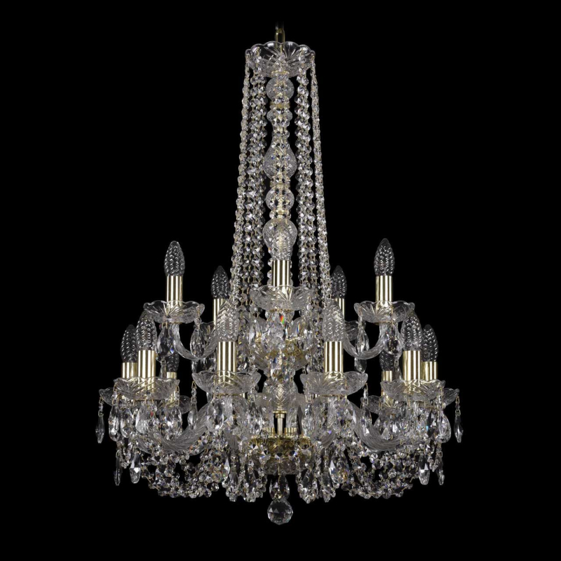 Подвесная люстра Bohemia Ivele 1402/10+5/195/h-80/2d/G в Санкт-Петербурге