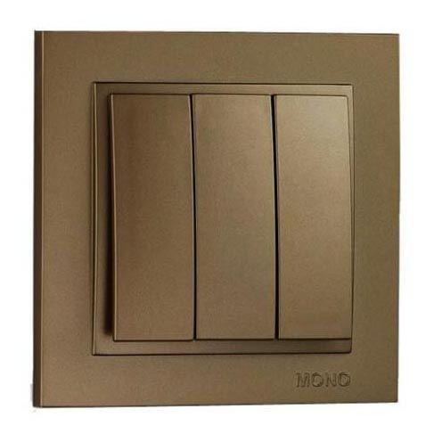 Выключатель трехклавишный Mono Electric Despina 10А 250В бронза 102-232322-114 в Санкт-Петербурге