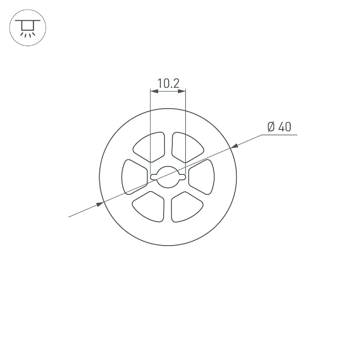 Силиконовый профиль Arlight WPH-FLEX-D40-360deg-S10-5m WHITE 045869 в Санкт-Петербурге