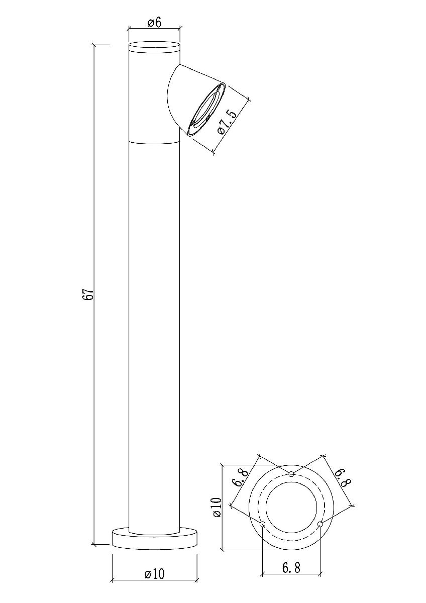 Ландшафтный светильник Arte Lamp Brooklyn A2063PA-1BK в Санкт-Петербурге