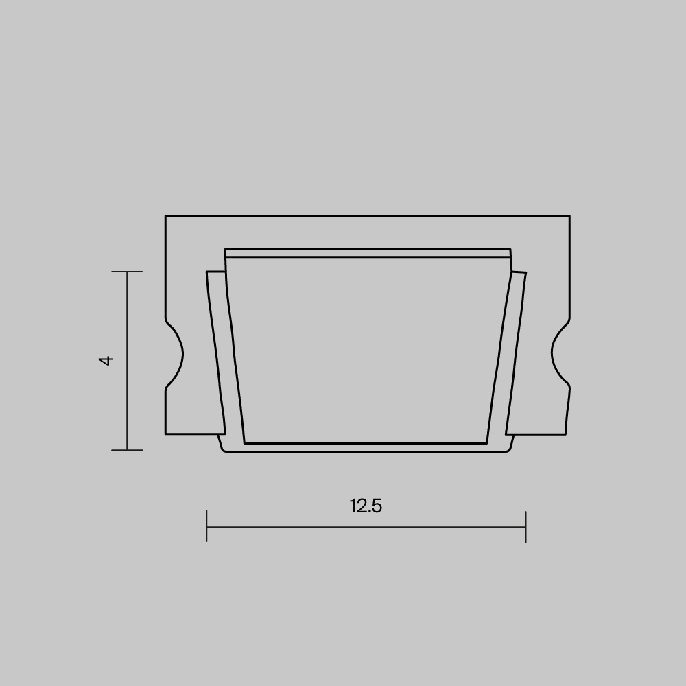 Рассеиватель для профиля 15×06 Maytoni Led Strip ALM-001-B-DF-2M 642021 в Санкт-Петербурге