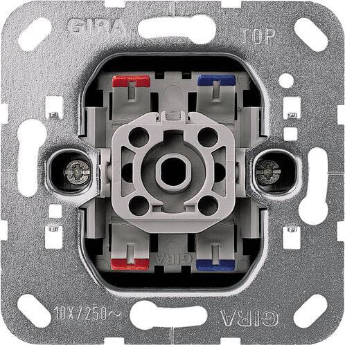 Выключатель одноклавишный  двухполюсный Gira System 55 с подсветкой 10A 250V 011200 в Санкт-Петербурге