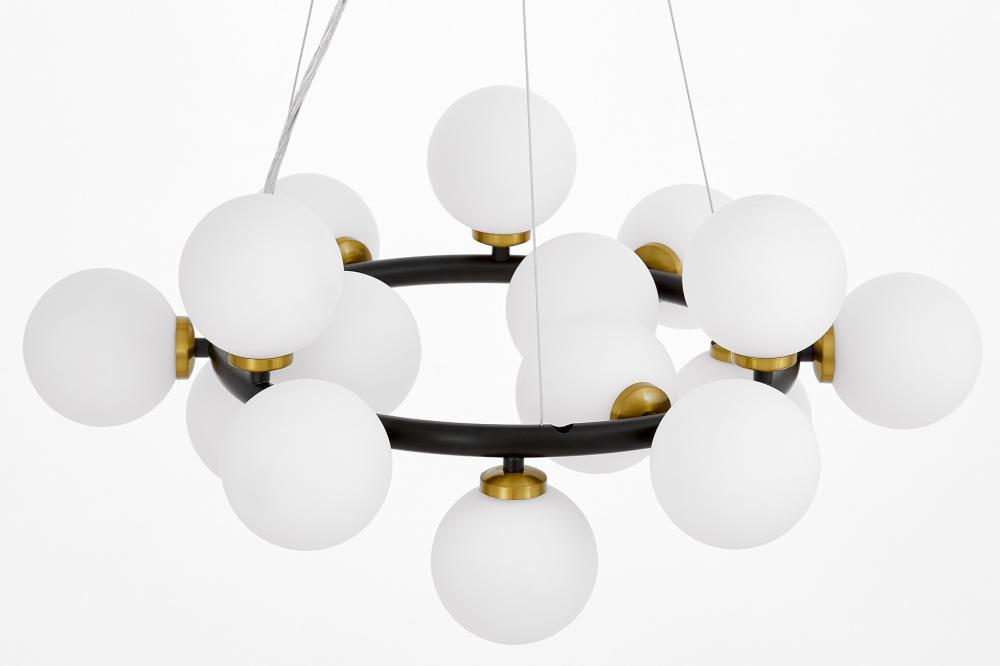 Подвесная люстра Lumina Deco Marsiada LDP 6033-15 BK+MD в Санкт-Петербурге