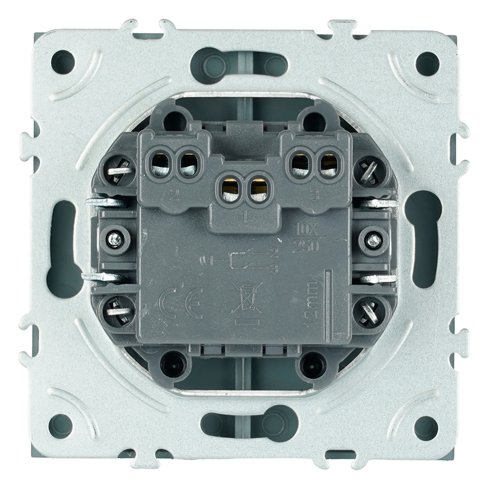 Выключатель двухклавишный Stekker Эмили RSW10-5116-10 платиново-серый soft touch 50823 в Санкт-Петербурге