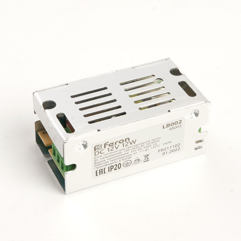 Трансформатор для светодиодной ленты Feron LB002 12Вт 12В IP20 48005 в Санкт-Петербурге