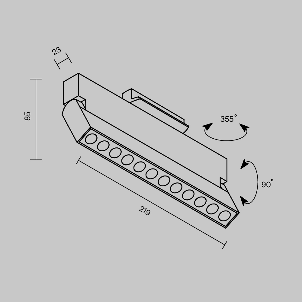Трековый однофазный светильник Maytoni Points Rot TR224-1-12WCCT-M-B в Санкт-Петербурге