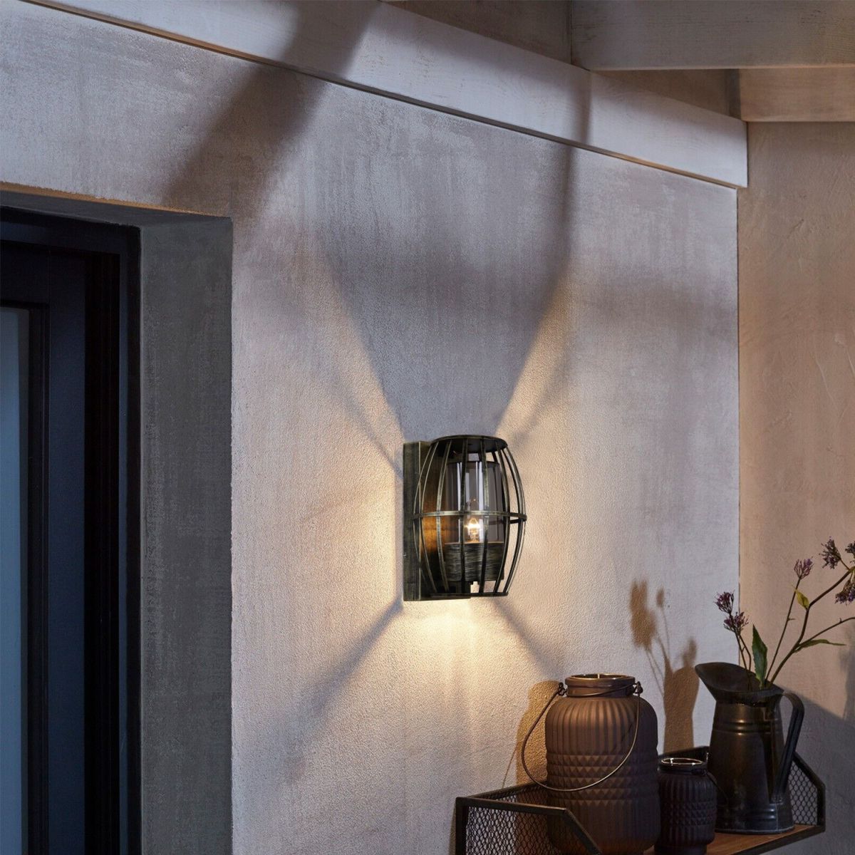 Уличный настенный светильник Reluce 08331-9.2-001JH E27 BKG в Санкт-Петербурге