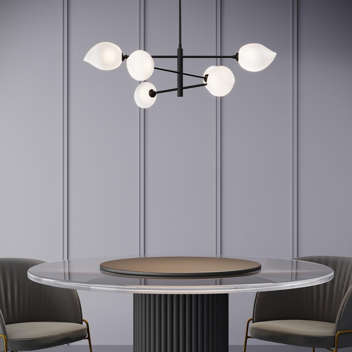 Люстра на штанге Eurosvet Sinki 30189/6 черный a065721 в Санкт-Петербурге