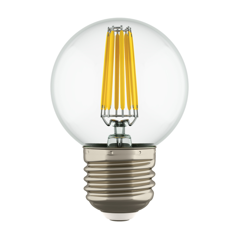 Лампа светодиодная филаментная Lightstar LED Filament E27 6W 4000K шар прозрачный 933824 в Санкт-Петербурге