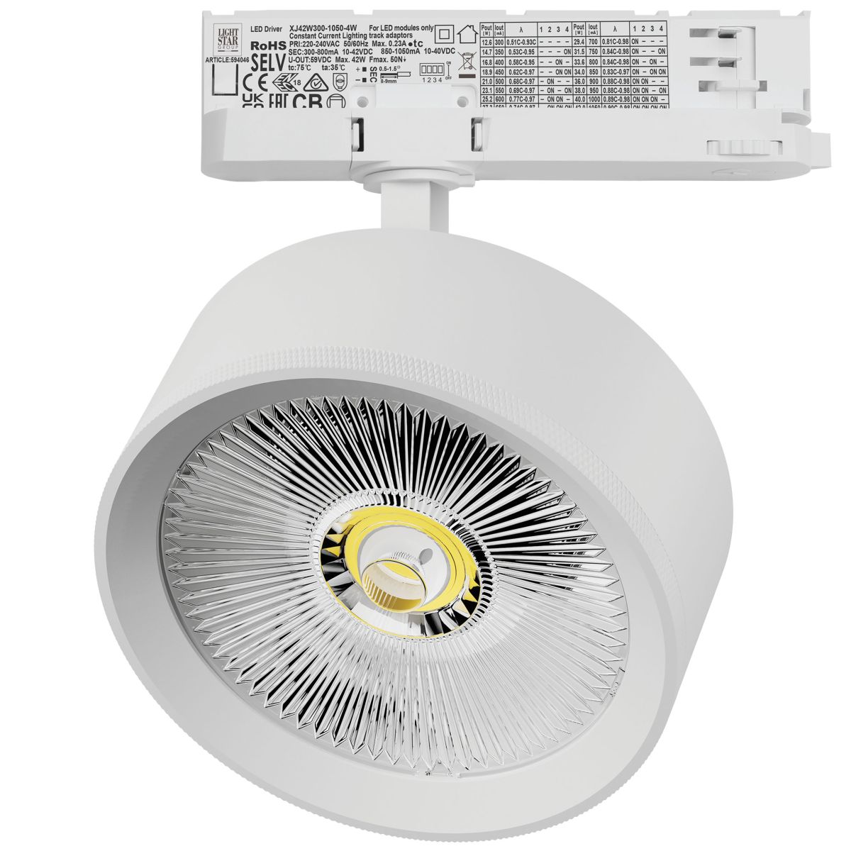 Трековый светильник Quattro LED с адаптером Lightstar Alta Pro A5746QT в Санкт-Петербурге