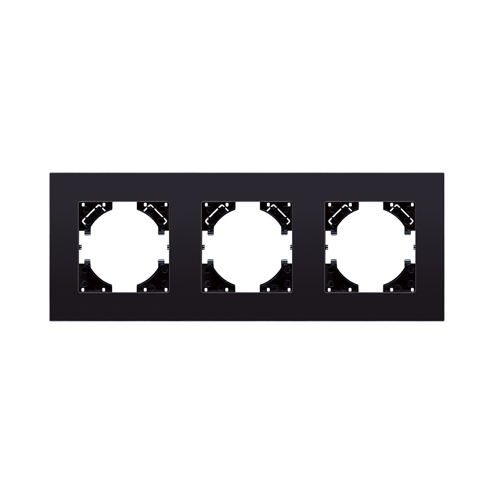 Рамка 3-постовая, стекло черный Kollinger Reflex MG RM3BK в #REGION_NAME_DECLINE_PP#