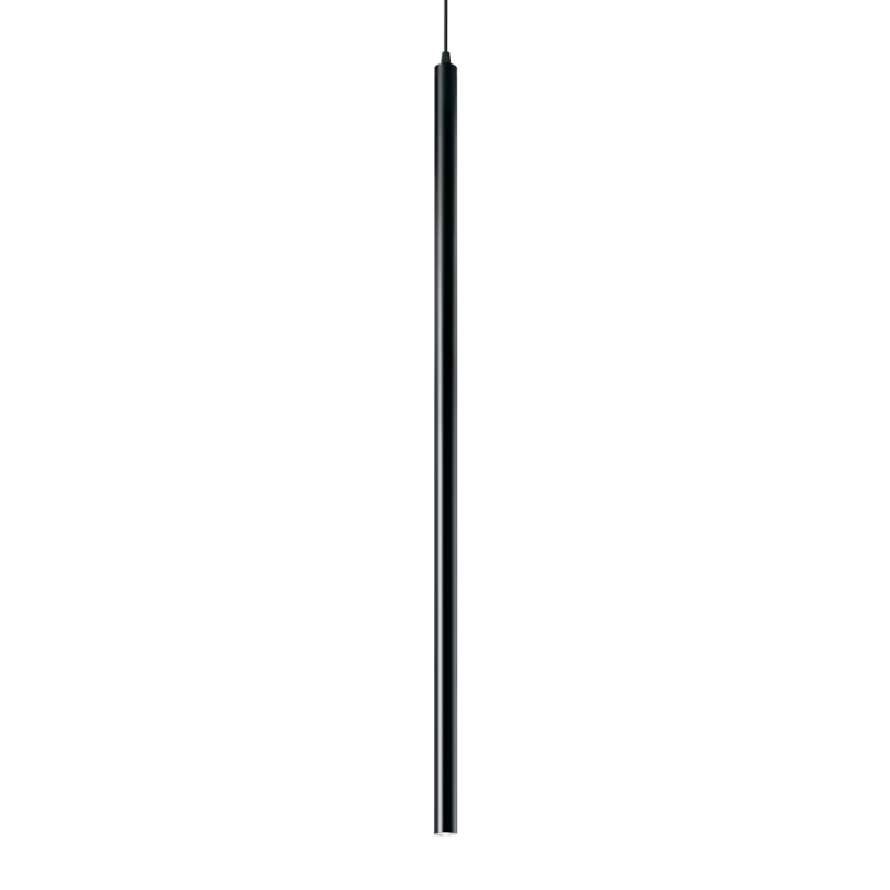 Подвесной светодиодный светильник Ideal Lux Ultrathin SP1 Big Round Nero 142913 в Санкт-Петербурге