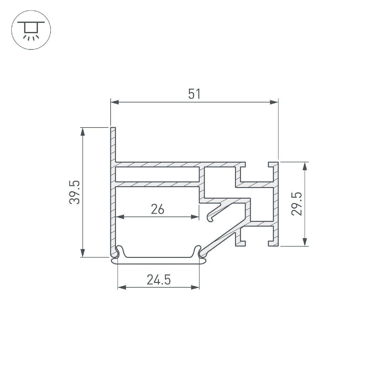 Профиль Arlight STRETCH-25-WALL-SIDE-2000 040061 в Санкт-Петербурге