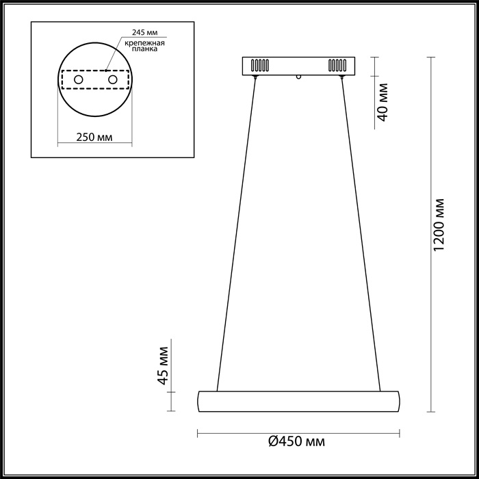 Подвесной светодиодный светильник Odeon Light Constance 4603/36L в Санкт-Петербурге