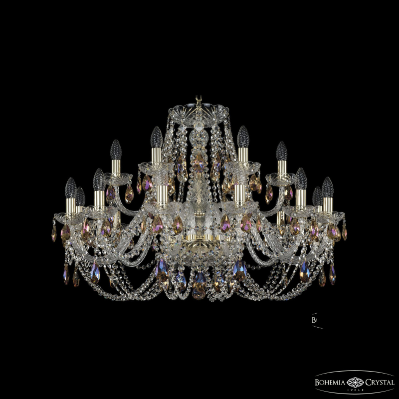 Подвесная люстра Bohemia Ivele Crystal 1406/12+6/300 G K777 в Санкт-Петербурге