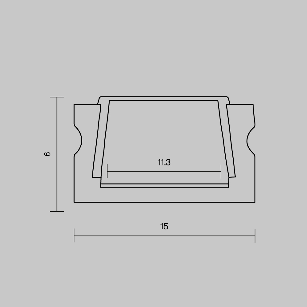 Алюминиевый профиль накладной 15x6 Maytoni Led Strip ALM-001-B-2M 631003 в Санкт-Петербурге