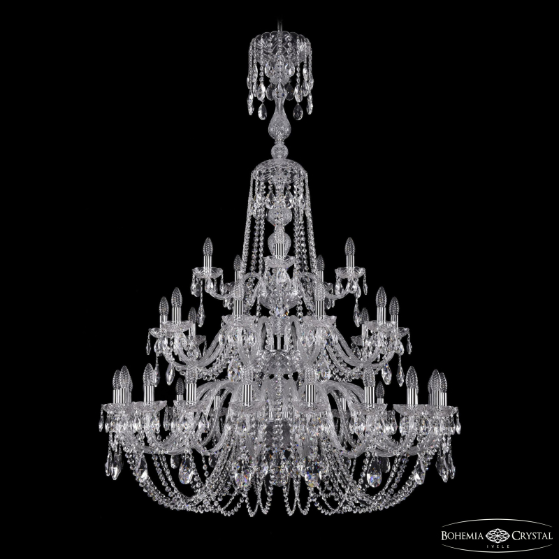 Подвесная люстра Bohemia Ivele Crystal 1402/20+10+5/400/XL-158/3d Ni в Санкт-Петербурге