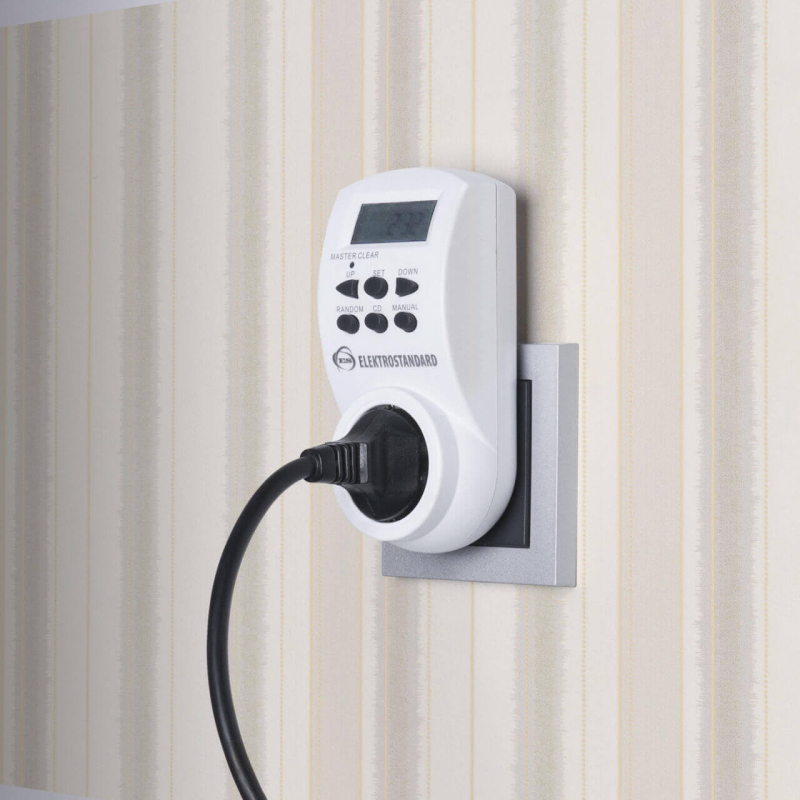 Розетка-таймер Elektrostandard TMH-E-4 16A x1 IP20 Белый 4690389032417 в Санкт-Петербурге