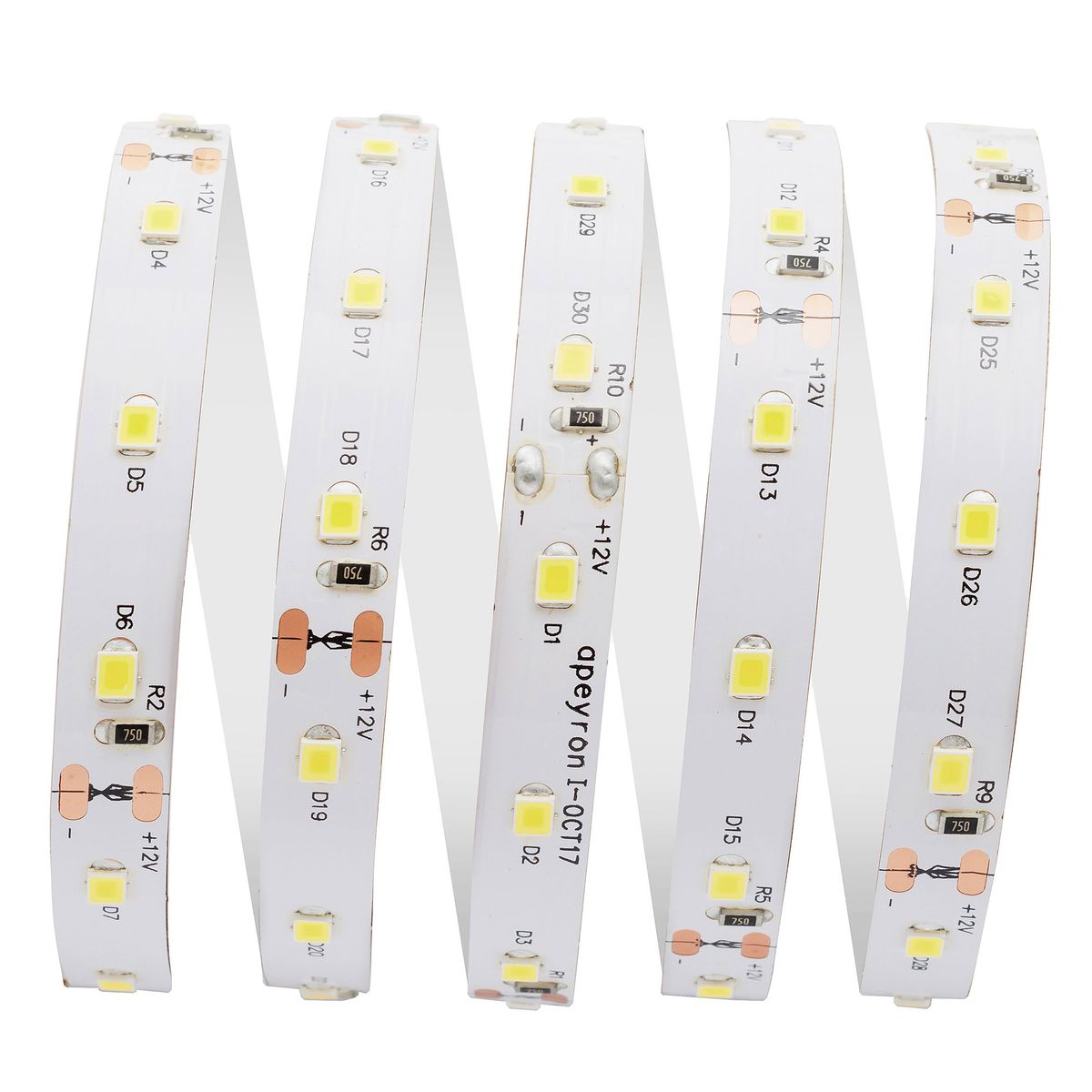 Светодиодная лента Apeyron 12В 9,6Вт/м smd2835 60д/м IP20 900Лм/м 3м 6500К 223BL в Санкт-Петербурге