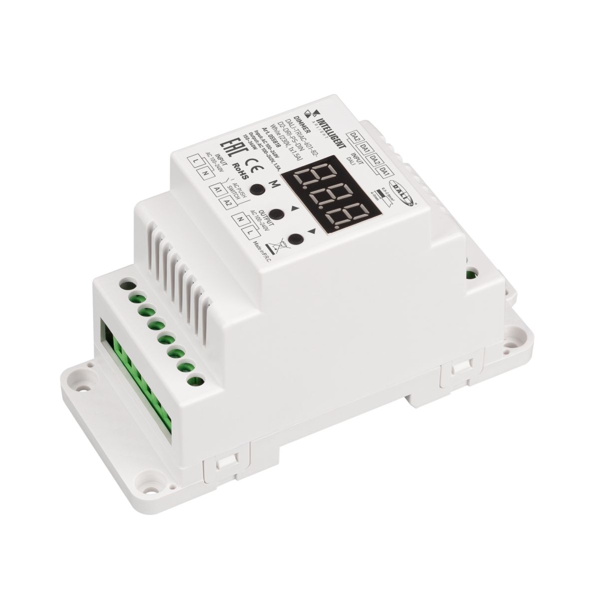 Диммер с выходом TRIAC Arlight DALI-TRIAC-601-82-D2-DRI-PS-DIN White (230V, 1x1.5A) (IARL, IP20 Пластик) 055818 в Санкт-Петербурге