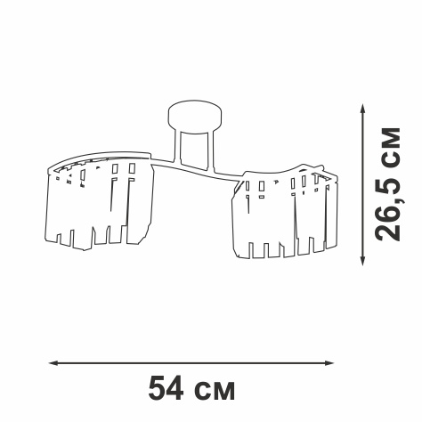 Потолочная люстра Vitaluce V5884-0/2PL в #REGION_NAME_DECLINE_PP#