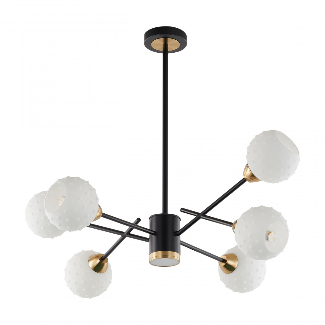 Люстра на штанге Arte Milano Neapolis 278408/6+1 BK/GD в #REGION_NAME_DECLINE_PP#