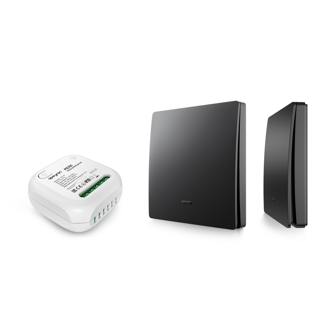 Реле с кинетическими выключателями, IP44, Wi-Fi 2,4 ГГц, Smart, 2выкл., 1 реле. чер. Apeyron 04-86 в Санкт-Петербурге