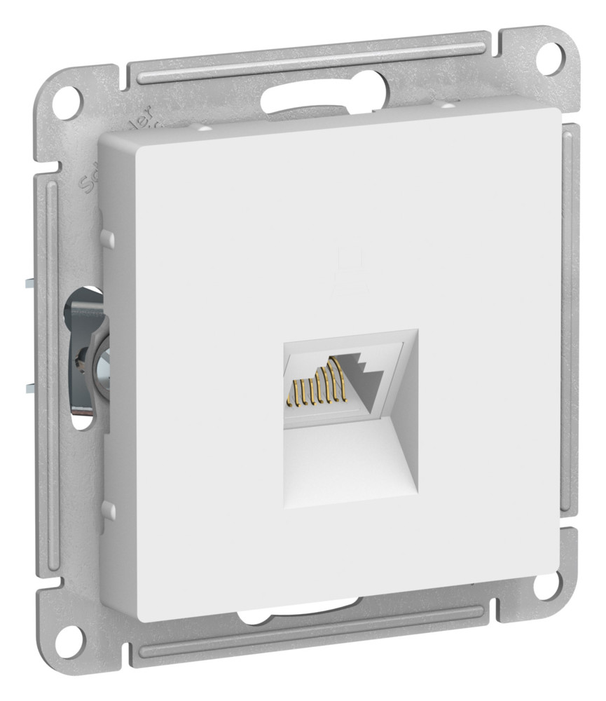 Розетка компьютерная RJ45, кат. 6A, Systeme Electric AtlasDesign Лотос ATN001386 в Санкт-Петербурге
