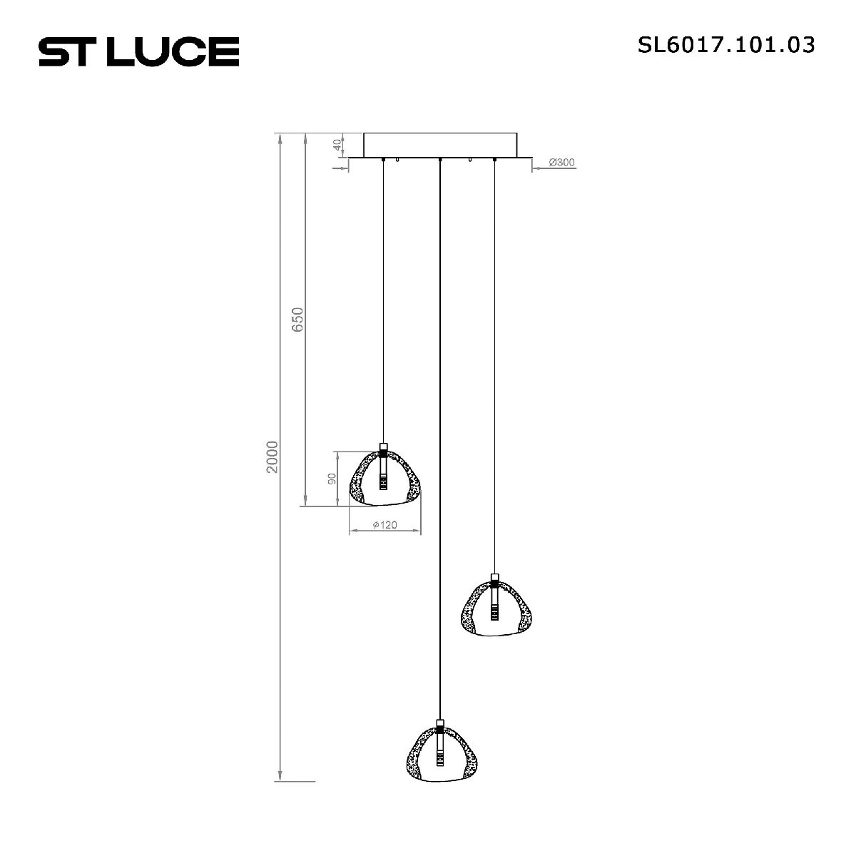 Подвесной светильник ST Luce Waterfall SL6017.101.03 в Санкт-Петербурге