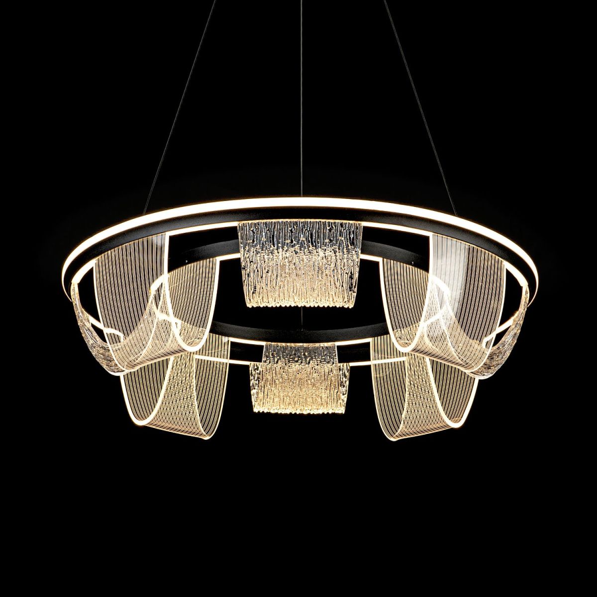 Подвесная люстра LED4U L7706-630 BK в Санкт-Петербурге
