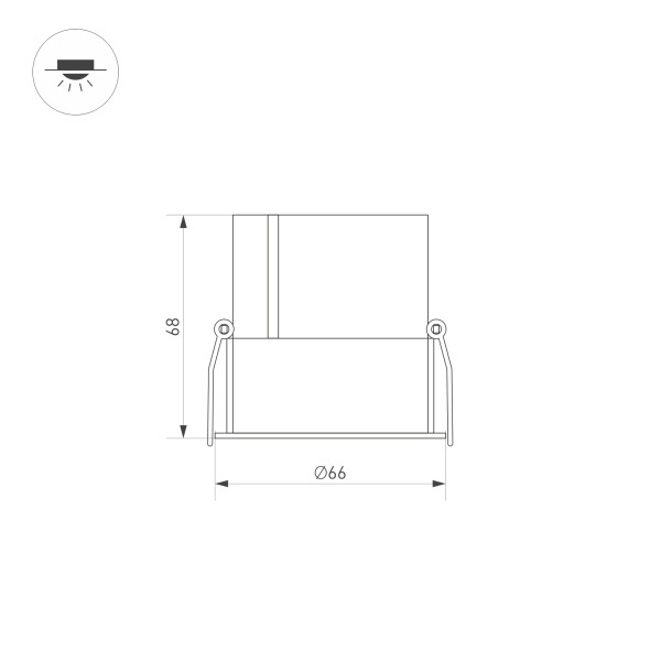 Встраиваемый светильник Arlight MS-Atlas-Built-R66-15W Day4000 033652 в Санкт-Петербурге