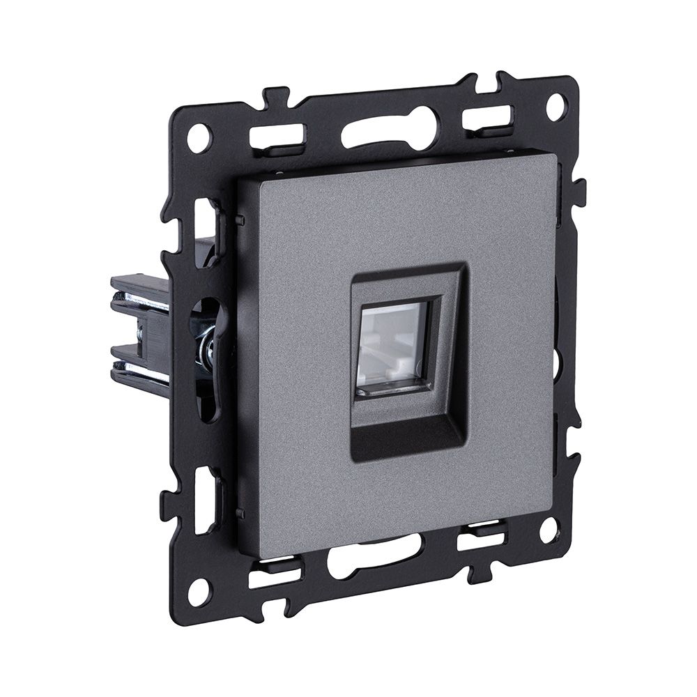 Розетка телефонная RJ11, серый Kollinger Asthetik AS-019GY в #REGION_NAME_DECLINE_PP#