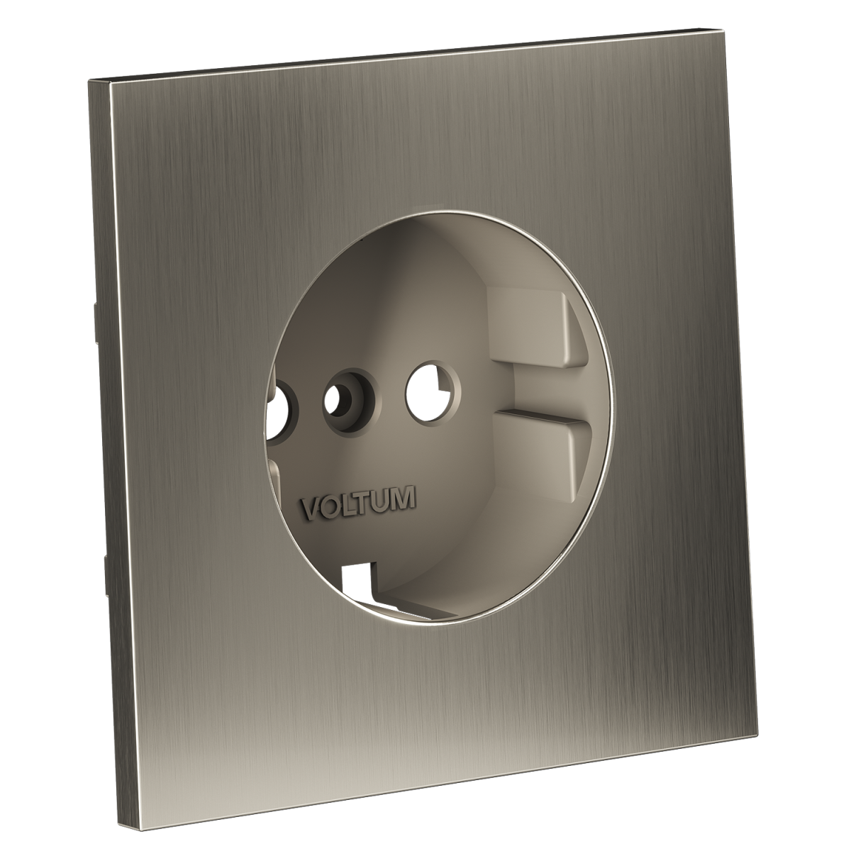 Накладка для розетки с заземлением Voltum S70 Metal (никель) VLSM000611 в #REGION_NAME_DECLINE_PP#