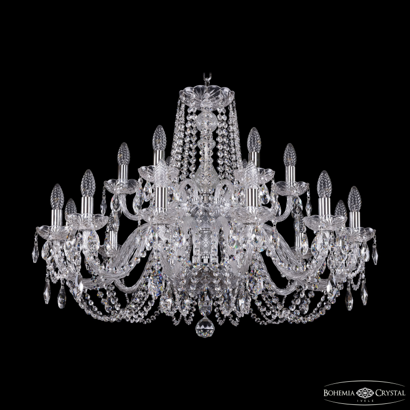 Подвесная люстра Bohemia Ivele Crystal 1402/12+6/300/2d Ni в Санкт-Петербурге