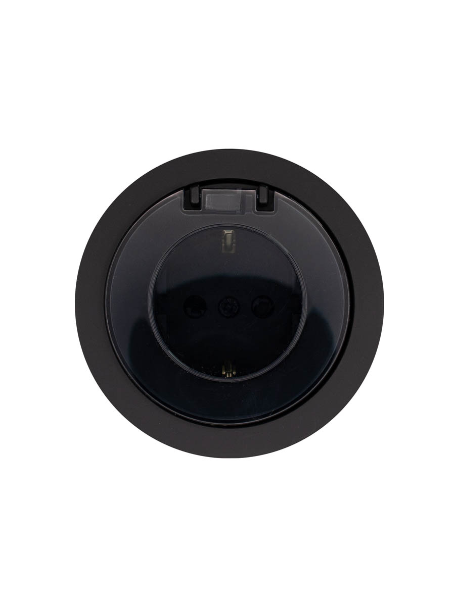 Розетка с/з с крышкой ПБТ чёрный бархат Lezard Osen 743-4288-123B в Санкт-Петербурге