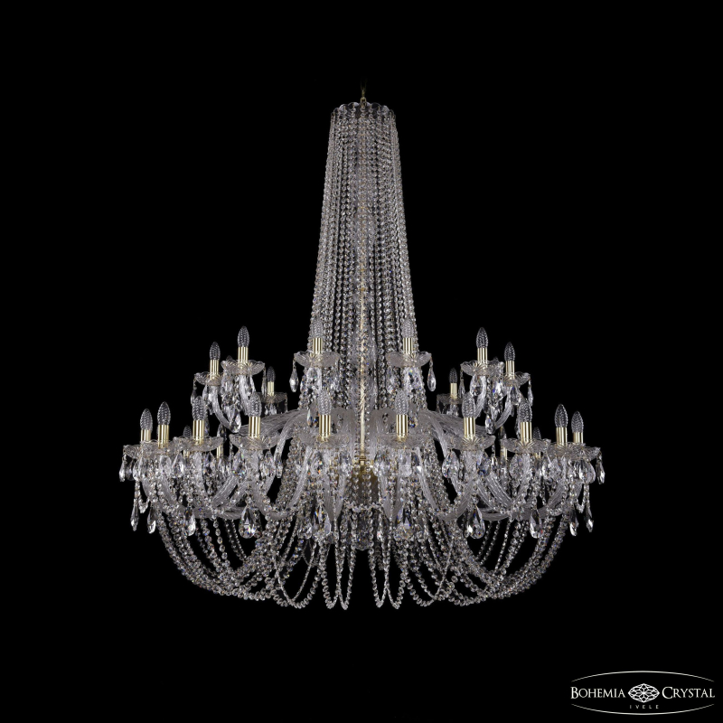 Подвесная люстра Bohemia Ivele Crystal 1402/24+12/530/h-160 G в Санкт-Петербурге