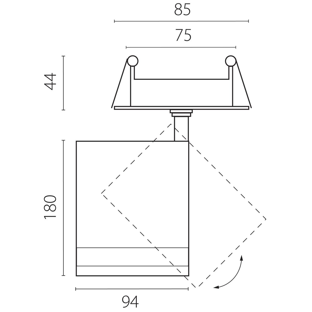 Встраиваемый светильник 20-55G с адаптером Lightstar Canno Pro C4407RS в Санкт-Петербурге
