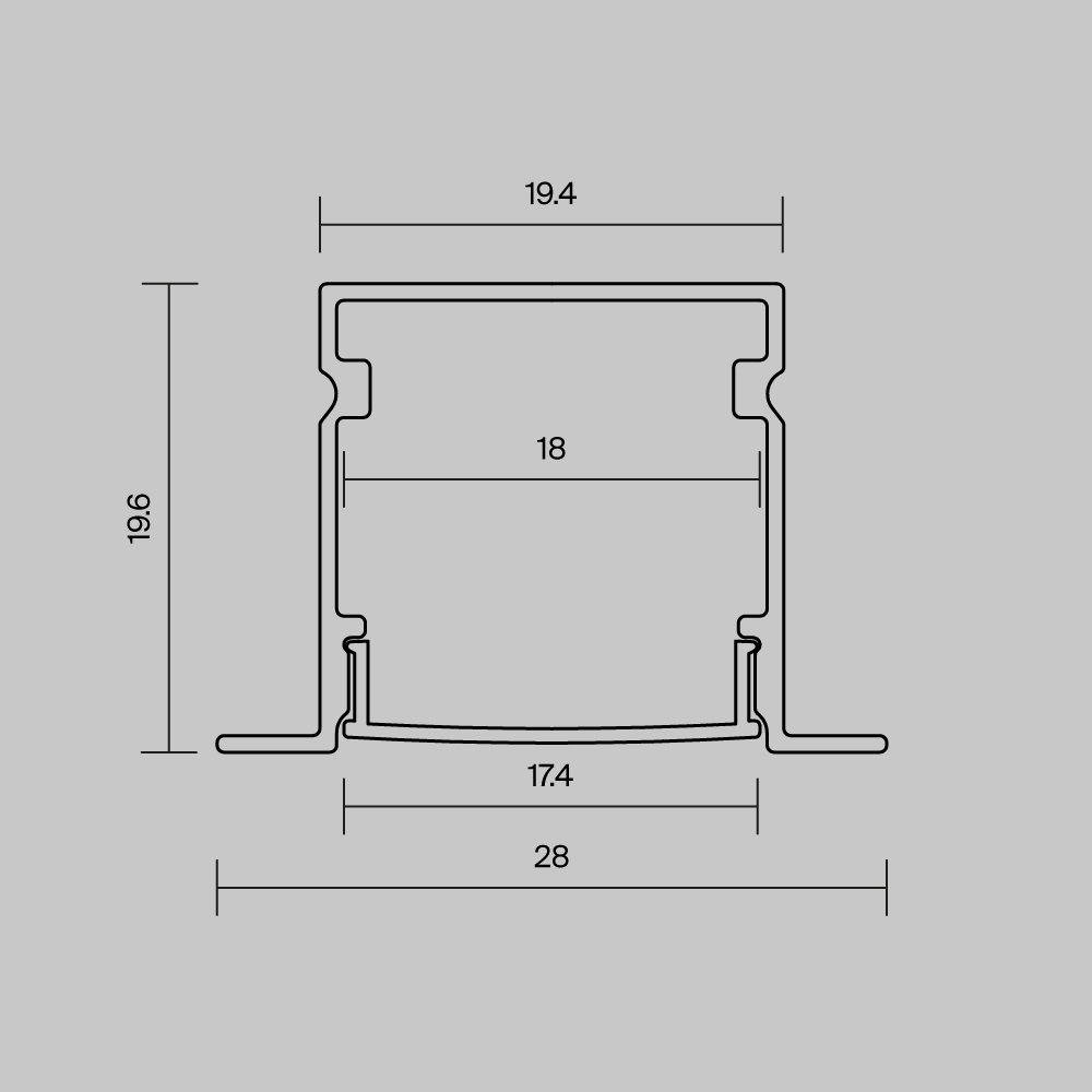 Профиль встраиваемый с накладным фланцем Maytoni Led Strip ALM-2720-S-2M 632017 в Санкт-Петербурге