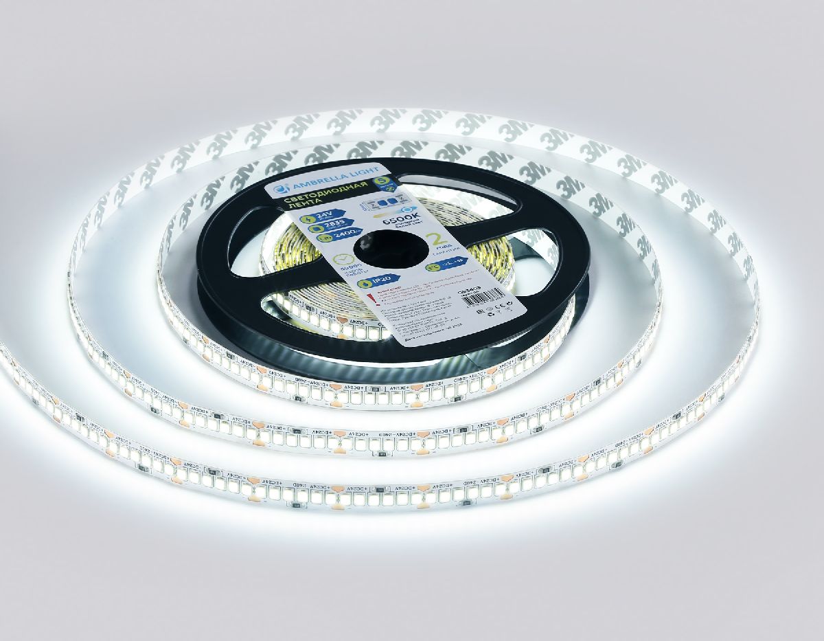 Светодиодная лента Ambrella Light LED Strip 24В 2835 20Вт/м 6500K 5м IP20 GS3403 в Санкт-Петербурге