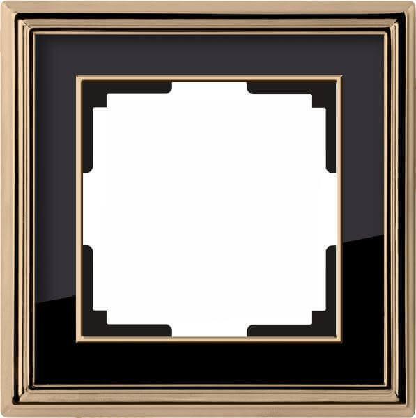Рамка Werkel Palacio на 1 пост золото/черный WL17-Frame-01 4690389103582 в #REGION_NAME_DECLINE_PP#