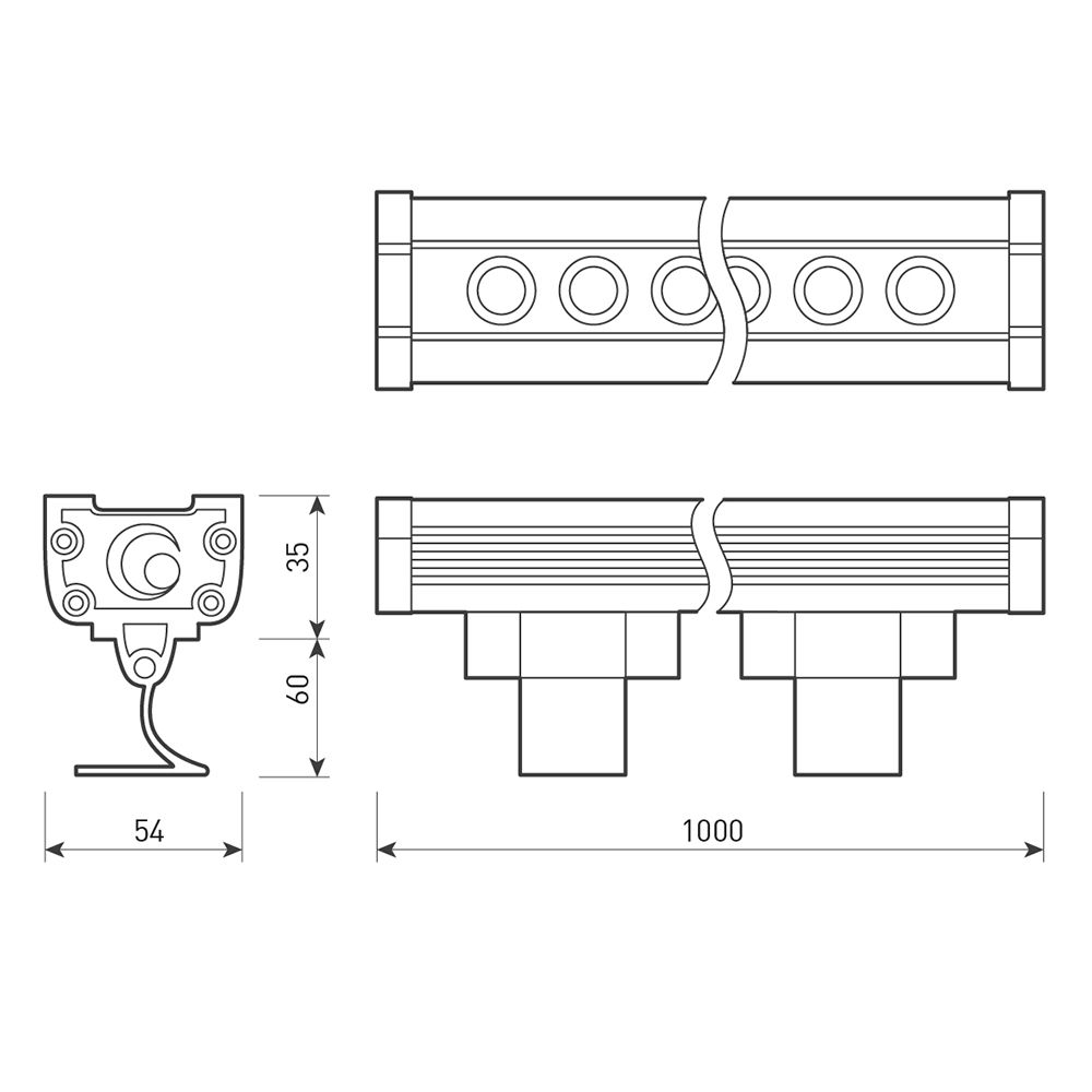 Линейный прожектор Arlight AR-LINE-1000-36W Warm (GR, 30 deg, 230V) 024306(1) в Санкт-Петербурге