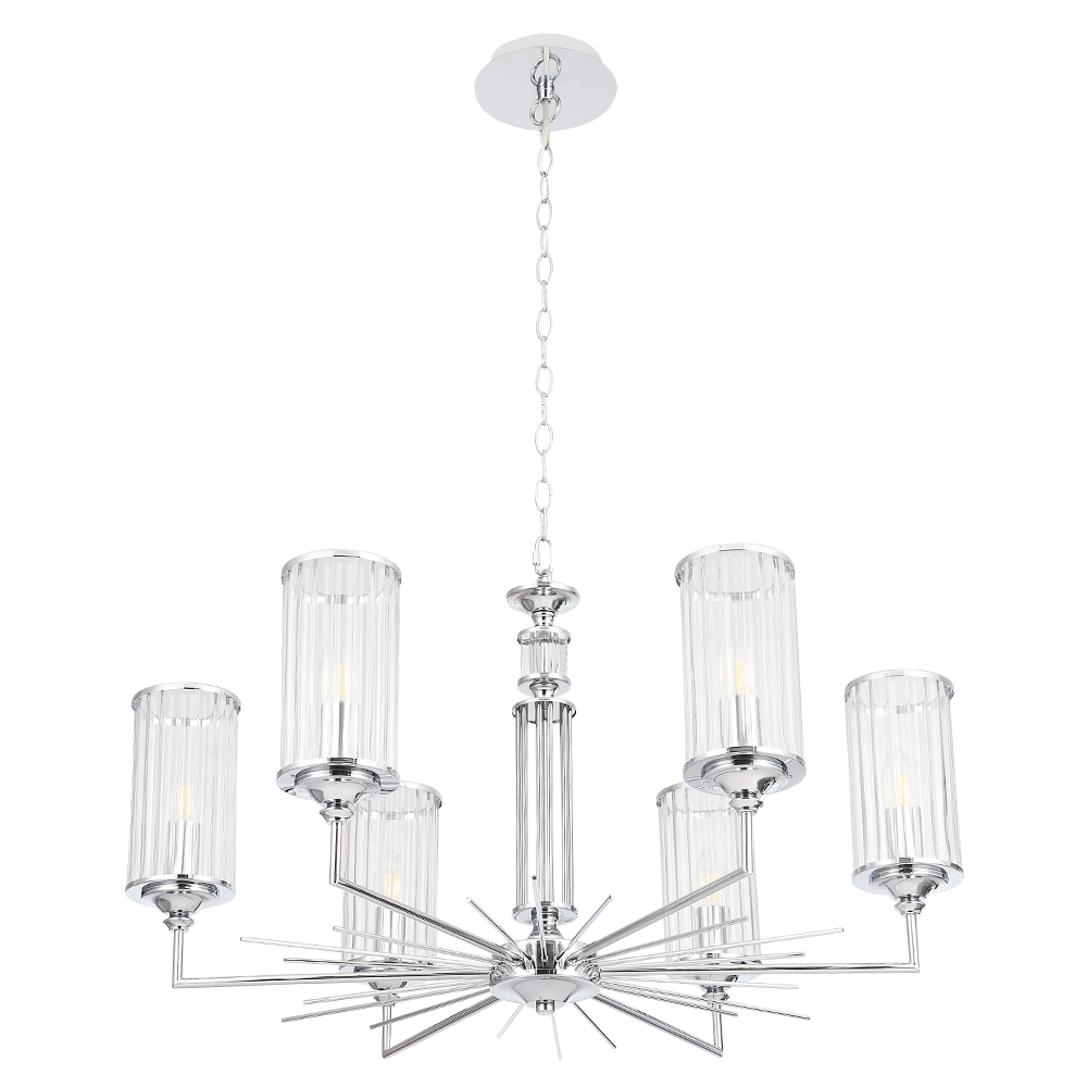 Подвесная люстра Crystal Lux GLORIA SP6 CHROME в #REGION_NAME_DECLINE_PP#