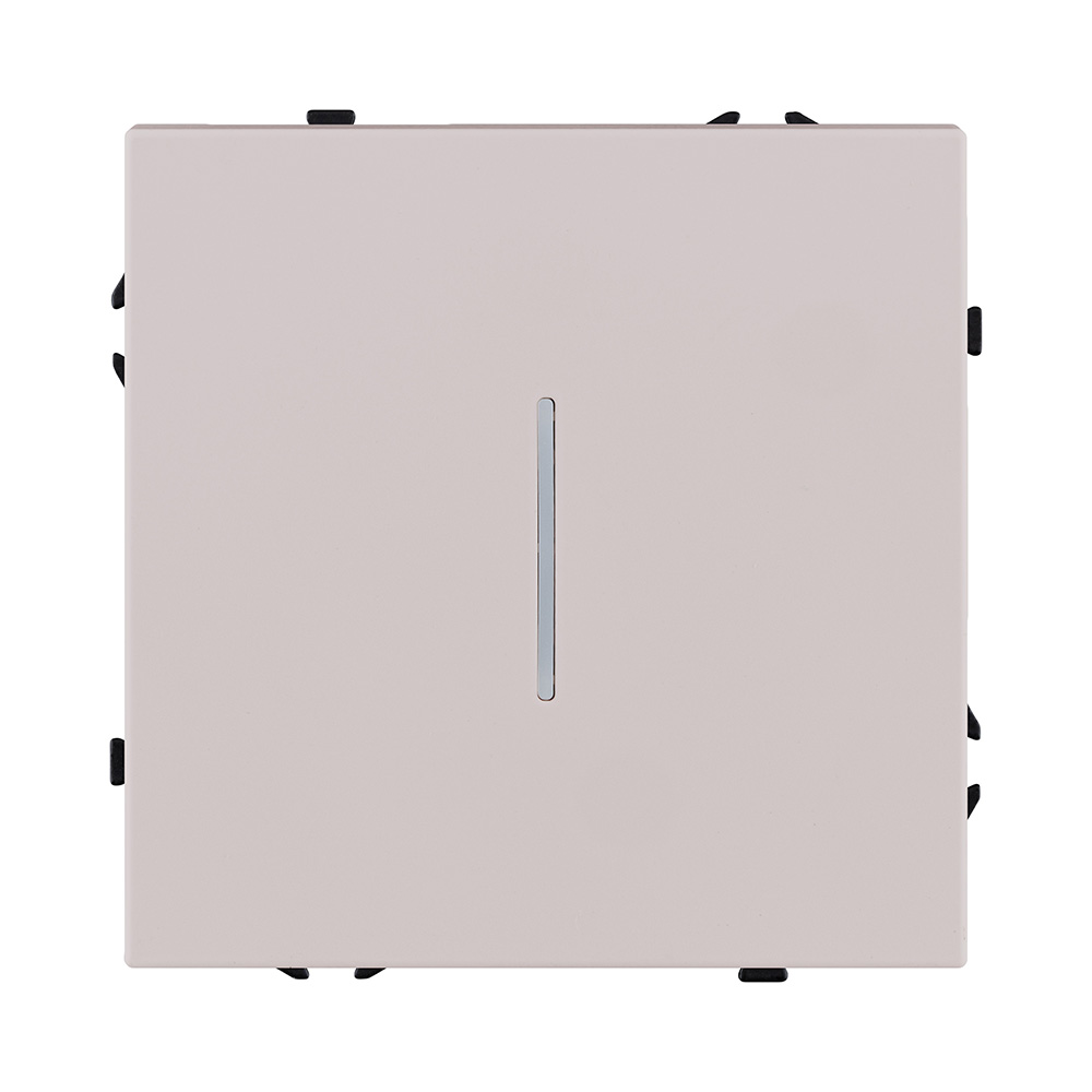 Выключатель 1-клавишный 10А/250В с LED подсветкой, кашемир матовый Kollinger Eclipse EC-007CM в #REGION_NAME_DECLINE_PP#