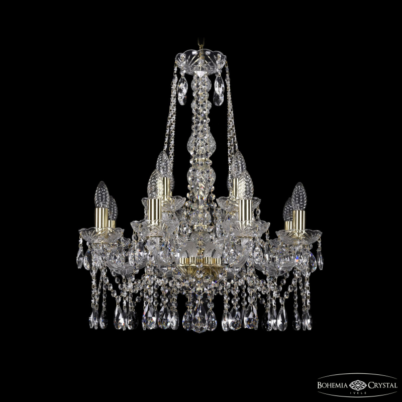 Подвесная люстра Bohemia Ivele Crystal 1413/8+4/200/h-66 G в Санкт-Петербурге