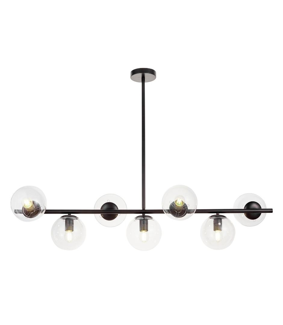 Люстра на штанге Lumina Deco Fredica LDP 6030-7 BK+PR в #REGION_NAME_DECLINE_PP#