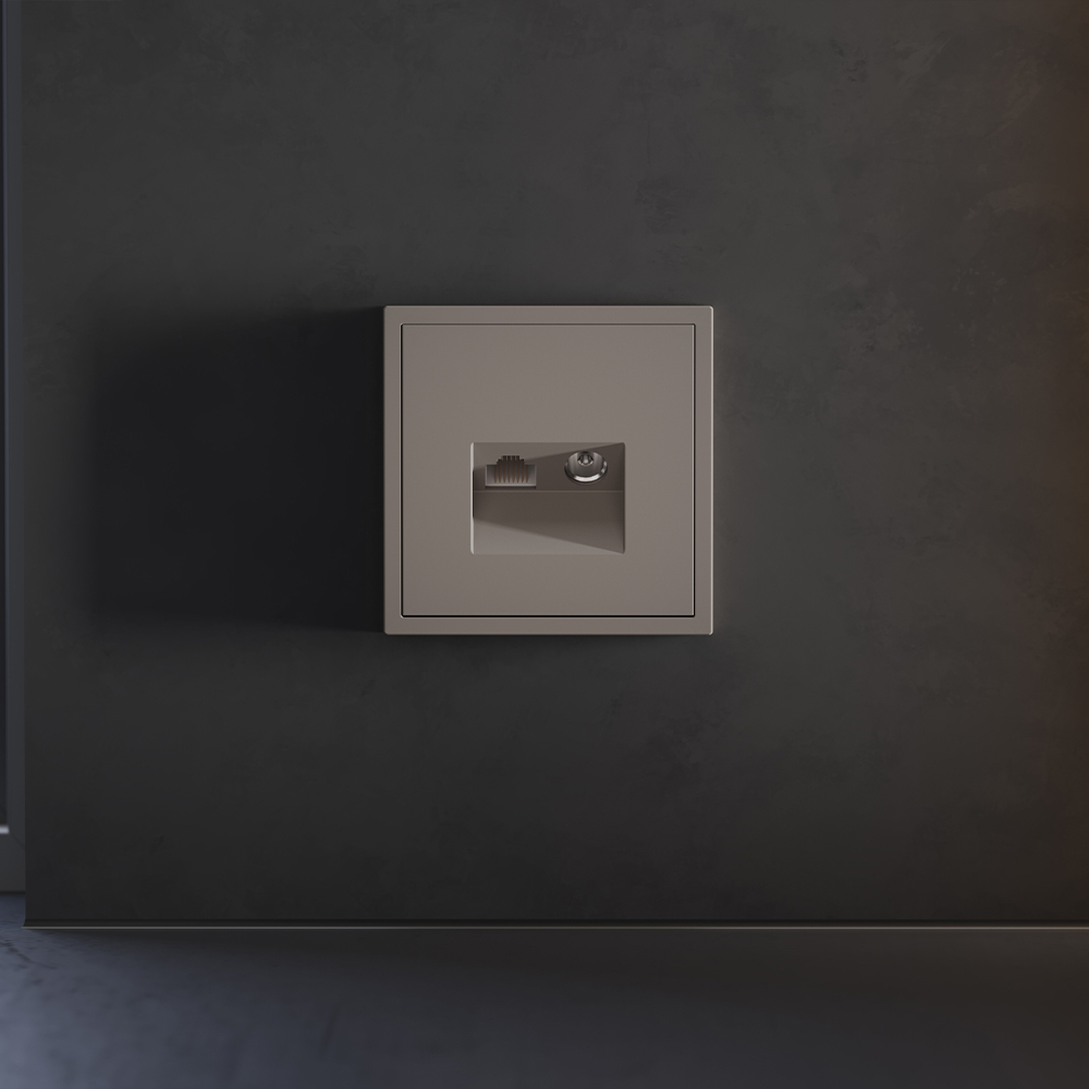 Накладка для розетки TV+RJ45 кат. 6 Voltum S70 (капучино) VLS002714 в #REGION_NAME_DECLINE_PP#