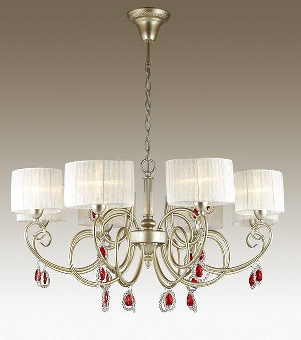 Подвесная люстра с абажуром из ткани Odeon Light Verenissa 3392/8 в Санкт-Петербурге