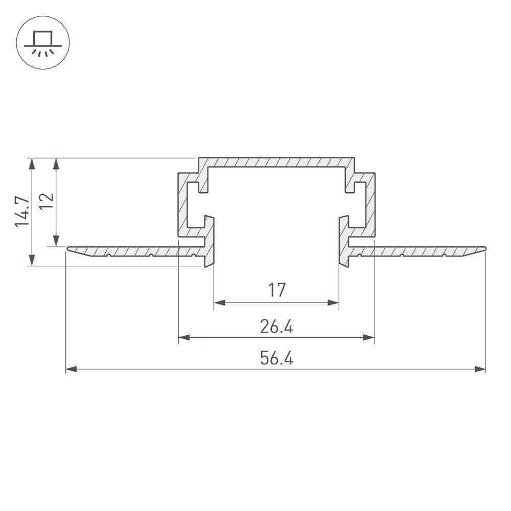 Профиль Arlight TEK-PDS-D-2000 026515 в Санкт-Петербурге