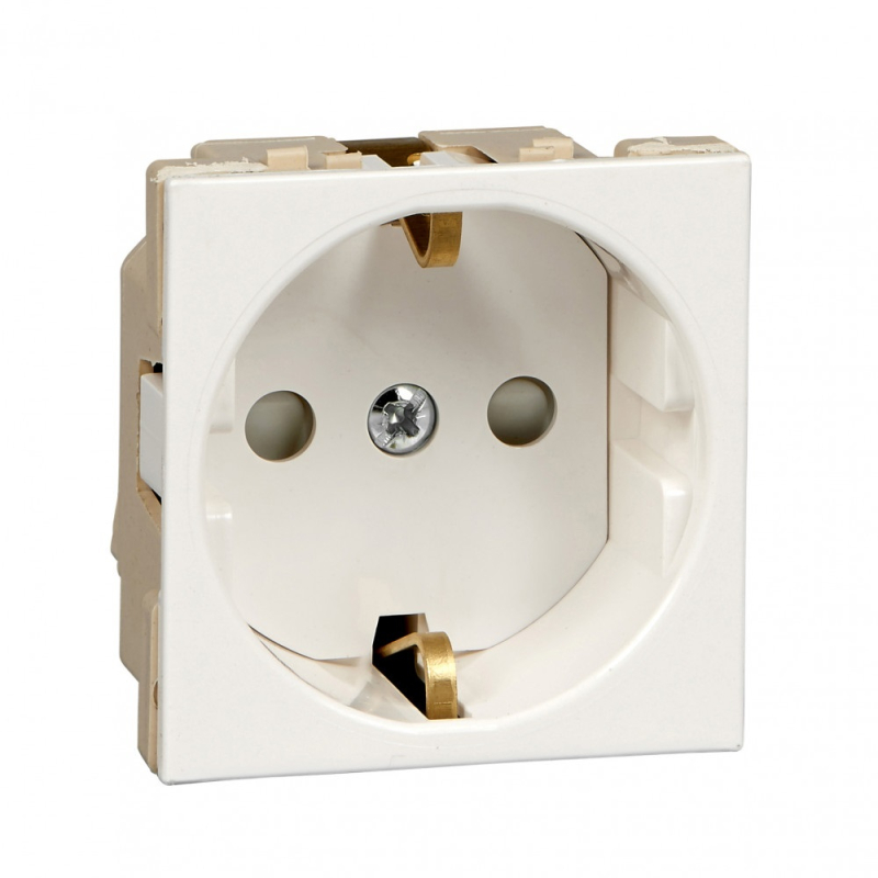 Розетка В45 СУ с ЗК для каб. кан. бел. RAL9010 Systeme Electric RN16-113-BE в #REGION_NAME_DECLINE_PP#